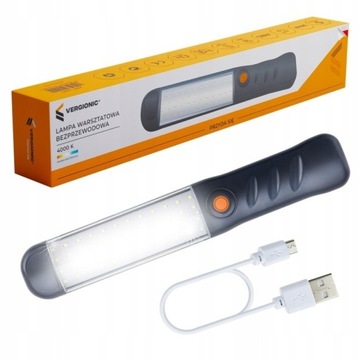 LAMPA BEZPRZEWODOWA WARSZTATOWA LED + USB 30W