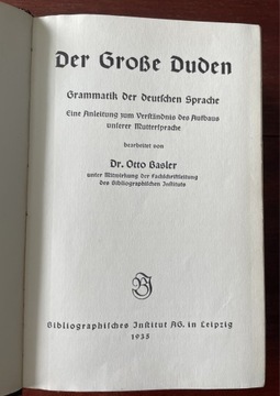 Der Große Duden - Podręcznik do niemieckiego 1935