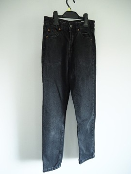 spodnie, jeans, czarne, rozmiar 34