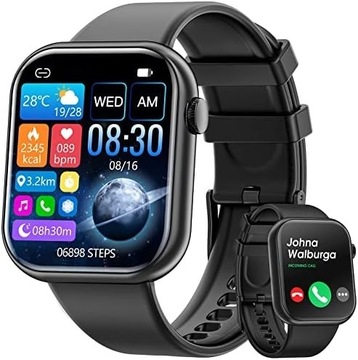 Smartwatch 1,85 rozmowy czarny