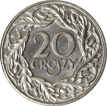 20 gr groszy 1923 Mennicze stan 1. Typ II Wiedeń