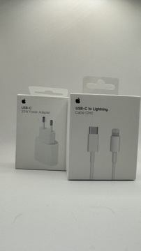 Ładowarka 20 W iPhone + Kabel Lightning USB C 2 M