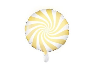 Balon foliowy, cukierek, żółty, 45 cm 