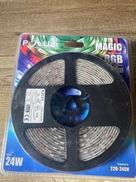 Taśma LED MAGIC RGB, 24W, 5m, IP65,108 funkcji świ