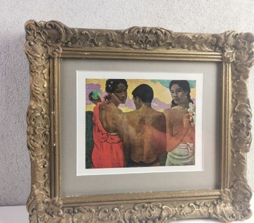 Grafika, stara rama, Paul Gauguin, 37x32