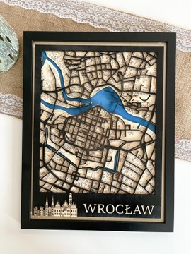 Obraz Mapa 3D Wrocław
