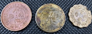Hongkong - 20-50-50 centów - zestaw monet