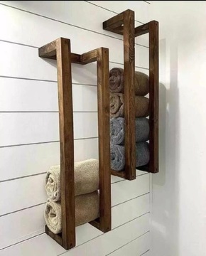 Drewniane nowoczesne wieszaki na ręczniki 
