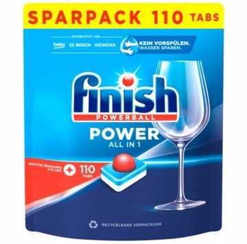 Finish Power tabletki do zmywarki 110 szt z DE