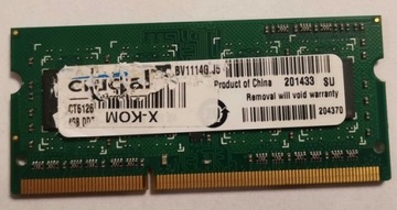 Pamięć do laptopa Crucial SODIMM DDR3 4GB