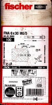 Kotwa rozporowa Fischer FNA 6x30 M6/5