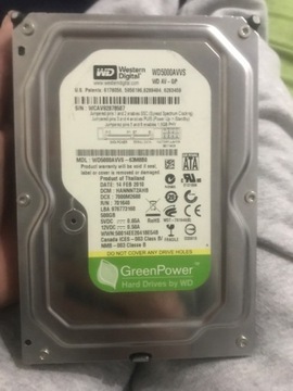 Dysk twardy 500GB western digital