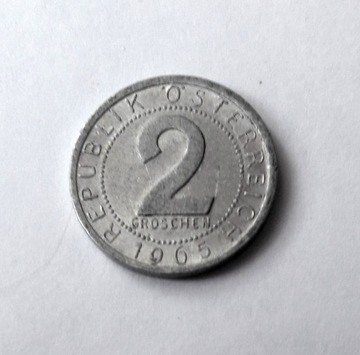 AUSTRIA-2 groschen z 1965 r