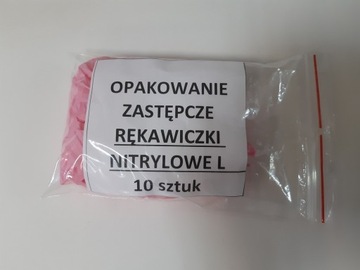 Rękawice Nitrylowe L pakowane po 10 sztuk.