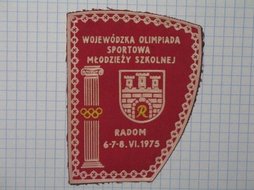 Naszywka Olimpiada Sportowa Radom 1975