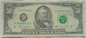 USA Grant US $ 50 dollars dolarów 1990 G7 Chicago