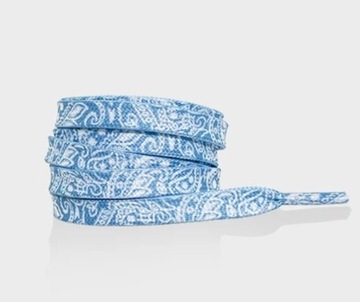 Streetwear sznurówki niebieski biały custom modne bandana 