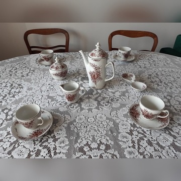 Vintage Polish Porcelain Cafe Set 1987 Ciechocinek