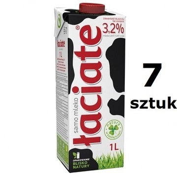 Mleko UHT Łaciate 3,2% zestaw 7 szt (7 x 1 litr)
