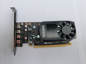NVIDIA Quadro P600 2 GB DDR5 plus 4 adaptery