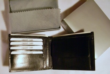 Elegancki portfel skórzany czarny okazja!
