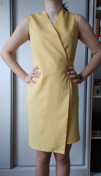 Żółta sukienka wiązana Tulum rozm.S