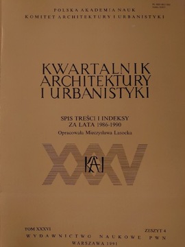 Kwartalnik architektury i urbanistyki 1991 z.4