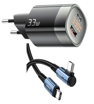 Ładowarka Essager GaN 33W USB QC PD Miernik +Kabel