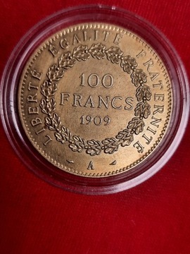 22#N 100 FRANKÓW 1909 A" TYP 1878-1914" FRANCJA 
