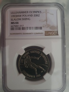 1993 20 000zł Igrzyska Lillehammer 1994 NGC MS66