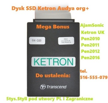 Dysk SSD64GB org Ketron Audya + AjamSonic Promocja