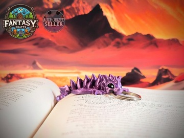 FantasyCrafts Brelok Smok - Fioletowy