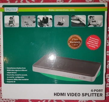 Rozdzielacz Splitter HDMI 4 porty Digitus DS-42300