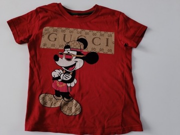 T-shirt bluzka z napis Gucci Myszka Miki rozm. 134