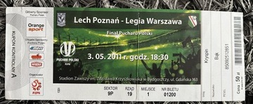 Bilet z finału PP 2011: Lech - Legia