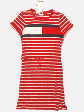 Tommy Hilfiger Sukienka Czerwona w Paski r. XS