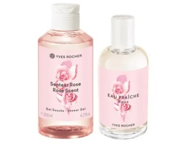 Yves Rocher zestaw Eau Fraiche Rose perfumy i żel