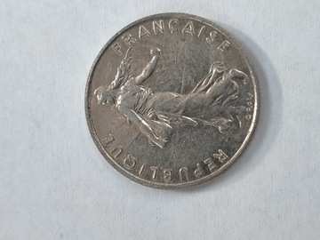 Moneta Francja 1/2 Franc 1985