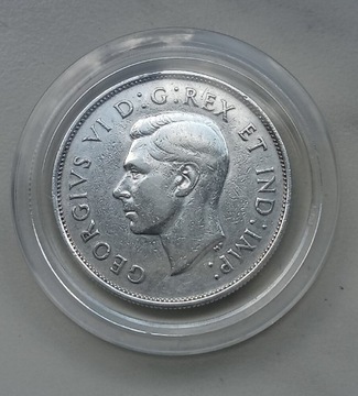 Kanada 50 cent 1/2 Dolara 1941 r  srebro 