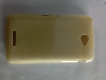 Etui guma silikon Sony Xperia E4 złoty metalic