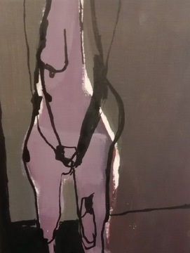 Kobieta akt abstrakcja obraz XXL 120x80cm 