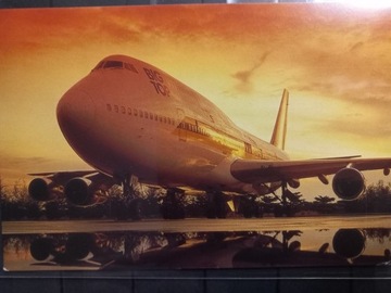 Pocztówka Singapore Airlines Big Top Boeing 747