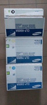 Toner Samsung CLP-600,650 3szt, oryginał, okazja!