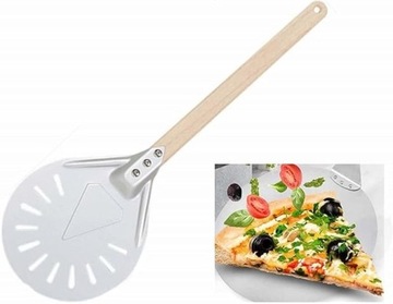 Perforowana Aluminiowa Łopatka 18cm Do Pizzy Chleb