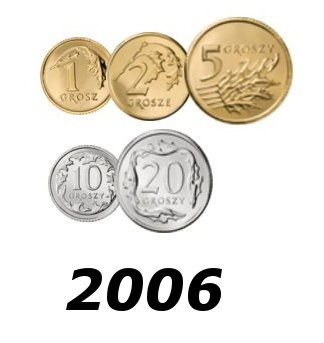Zestaw monet obiegowych 2006 rok mennicze