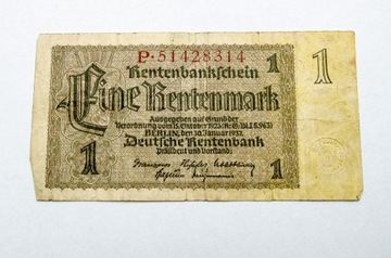 Banknot Niemcy 1 marka. 1937