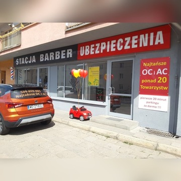 Kaseton UBEZPIECZENIA podświetlany szyld baner