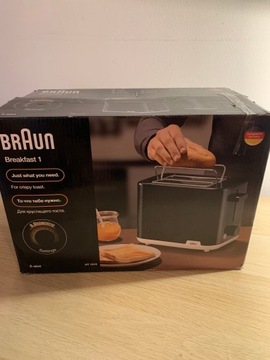 Braun nowy toster breakfast 3w1 okazja czarny