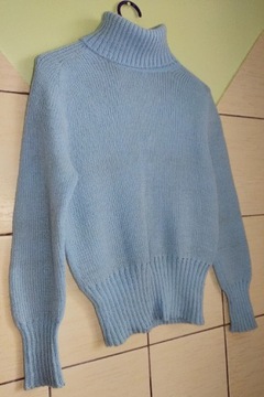 SWETER DAMSKI GOLF NIEBIESKI ROZ. S/M