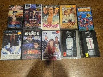 Kasety VHS 10 sztuk, 5 złotych sztk. - zestaw nr15